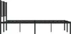 A black metal bed frame with a headboard, shown from the side against a white background. Náhľad obrázku produktu