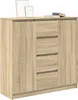vidaXL Příborník se zásuvkami dub Sonoma 100,5x35x98,5 cm Náhled obrázku produktu 4