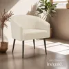 Fauteuil Mysig beige, rembourrage épais et tissu bouclette Voir les images du produit 7