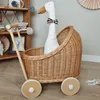 Puppenwagen aus weiden in der Farbe natural 48x30x45 cm Produktbild-Vorschau 2