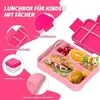 Brotdose Kinder mit Fächern Auslaufsicher Lunchbox Kinder Produktbild-Vorschau 4