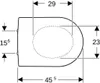 Geberit 573070000 Renova Plan toiletbril, wit Productafbeelding-voorbeeld 5
