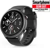 A black smartwatch is displayed against a white background, with a marketing overlay in the top right corner. Náhled obrázku produktu