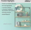 A product highlights list with a decorative shelf unit. Náhled obrázku produktu