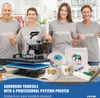 SucceBuy 5 in 1 Heat Press Machine 12x15, Clamshell Podgląd zdjęcia produktu 2