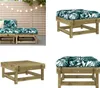 vidaXL Gartenhocker mit Kissen Kiefernholz Imprägniert - Produktbild-Vorschau 1