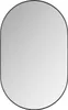 A studio shot of an oval mirror with a black frame. Podgląd zdjęcia produktu