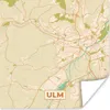 MuchoWow® Poster Karte - Jahrgang - Ulm - Stadtplan 75x75 Produktbild-Vorschau 1