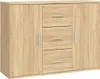 A light brown wooden sideboard with three drawers in the center and two doors on the sides, presented against a white background. Náhľad obrázku produktu