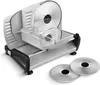 A food slicer with two extra blades on a white background. Voir les images du produit