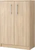 A light brown wooden shoe cabinet with two silver handles is shown against a white background. Náhľad obrázku produktu