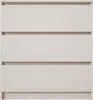 Kommode, 3 Schubladen, Kaschmir, 70 x 79 x 39 cm Produktbild-Vorschau 2