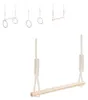 Altalena a forma di trapezio in legno con corda in cotone Anteprima dell’immagine prodotto 1