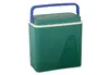 A green cooler box with a blue handle is shown against a white background. Náhľad obrázku produktu