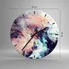 Wanduhr - Rund - Glasuhr - Abstraktion modern - 40x40cm - Produktbild-Vorschau 3