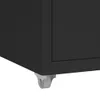 vidaXL Armadio per archiviazione con rotelle nero 28x41x69 Anteprima dell’immagine prodotto 6