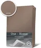 Topper Spannbettlaken Bettlaken taupe nougat 180x200 cm - Produktbild-Vorschau 1