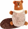 A plush toy beaver with a fluffy body and a flat tail, set against a white background. Anteprima dell’immagine prodotto