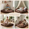 Coussin de sol marron foncé, 100 x 100 cm, pour enfants, Voir les images du produit 5