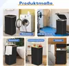 Wäschekorb mit Deckel Schwarz, 150L Wäschesammler, Produktbild-Vorschau 6