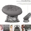 Fauteuil papasan en rotin Gargano rotatif - gris Voir les images du produit 3