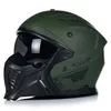 A studio shot of a green and black modular motorcycle helmet. Anteprima dell’immagine prodotto