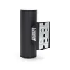 A black cylindrical outdoor wall light is shown against a white background. Produktbild-Vorschau