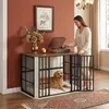 Hundekäfig Möbel, Hundebox Möbel, Mehrtür-Design, Weiß Produktbild-Vorschau 5