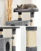 lionto Kratzbaum für Katzen 80 cm, mit 2 Höhlen, Liegebett Produktbild-Vorschau 4