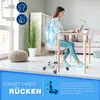 TRESKO Roller Stool White s opěradlem Pracovní stolička Náhled obrázku produktu 6