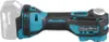 A cordless multitool with a battery attached, shown from the side. Produktbild-Vorschau