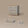 Cassettiera Livinity Mailo Cashmere/Artigianale 80 x 88 cm Anteprima dell’immagine prodotto 3