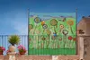 Paravent Outdoor Wetterfest 180 x 178 cm Green Flowers | Produktbild-Vorschau 3