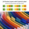 Pořadač s držadlem, 24 přihrádek, rozšiřitelný, formát A4, Náhled obrázku produktu 6