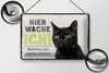 Blechschild Hinweis Katze hier wache ich eigene Gefahr, 30 Produktbild-Vorschau 3