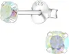 Ohrringe Ohrstecker 925 Sterling Silber mit Zirkonia 4mm in Produktbild-Vorschau 1
