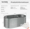 A diagram and product information for a raised garden bed. Náhled obrázku produktu