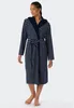 Schiesser peignoir feather terry bathrobe with hood navy Voir les images du produit 9