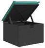 Gartensofa-set mit Kissen 6 pcs Schwarz und Türkis Produktbild-Vorschau 9