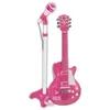 A pink toy guitar and microphone set on a white background. Voir les images du produit