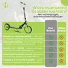 Habib Kickroller mit 205mm XXL Rädern | Klappbar: Grün Produktbild-Vorschau 6