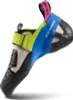 Kletterschuh "Skwama Woman" von La Sportiva; mit buntem Obermaterial in Blau; Gelb und Schwarz; für Klettererinnen. Náhled obrázku produktu