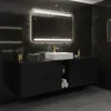 RODAN | Mobile Sottolavabo - Nero - 140 cm - Con Piano Anteprima dell’immagine prodotto 2
