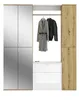 Garderobe Set "Line-Up" Eiche und weiß Hochglanz Produktbild-Vorschau 8