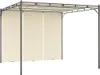 Padiglione da giardino con tenda laterale 3x3x2,25 m crema Anteprima dell’immagine prodotto 6