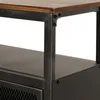 Lowboard HWC-N28, regał TV, kółka 2 przegrody, struktura 3D Podgląd zdjęcia produktu 11