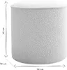 Miliboo - Runder Pouf aus weißem gewelltem Wollstoff D40 cm Produktbild-Vorschau 5
