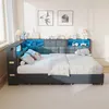 UnboxG Polsterbett 140x200 cm Grau, Doppelbett aus Produktbild-Vorschau 7