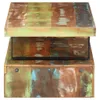 A close-up, front-facing view of a two-tiered coffee table made of reclaimed wood. Anteprima dell’immagine prodotto