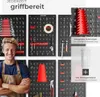 tectake® Werkzeuglochwand Jonah sechsteilig Belastbarkeit 4 Produktbild-Vorschau 3